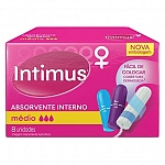 Absorvente Interno INTIMUS Médio Caixa 8 Unidades