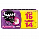 Absorvente SYM Total Protect Cobertura Suave com Abas Leve 16 Pague 14