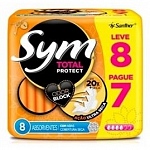 Absorvente SYM Total Protect Cobertura Seca com Abas Leve 8 Pague 7