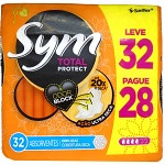 Absorvente SYM Total Protect Cobertura Seca com Abas Leve 32 Pague 28