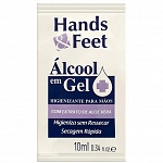 Álcool Higienizador em Gel HANDS AND FEET Com Aloe Vera Sachê 10ml