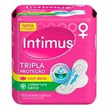 Absorvente INTIMUS Tripla Proteção Cobertura Seca com Abas 8 Unidades