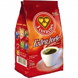 Café Torrado e Moído 3 CORAÇÕES Extra Forte Pacote 250g