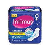 Absorvente Noturno INTIMUS Cobertura Suave com Abas 8 Unidades
