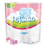 Papel Higiênico Folha Simples 30m FOFINHO Bebê com 4 Unidades