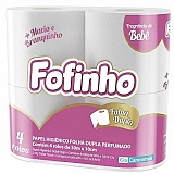 Papel Higiênico Folha Dupla 30m FOFINHO Bebê com 4 Unidades
