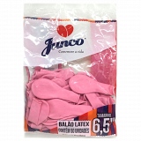 Balão Liso Rosa Tamanho 6,5'' JUNCO Pacote com 50 Unidades
