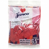 Balão Liso Vermelho Tamanho 6,5'' JUNCO Pacote com 50 Unidades