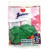 Balão Liso Verde Tamanho 6,5'' JUNCO Pacote com 50 Unidades