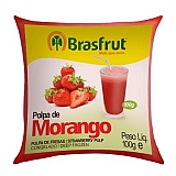 Polpa de Fruta Congelada BRASFRUT Integral Morango 100g