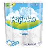 Papel Higiênico Folha Simples 30m FOFINHO Neutro com 4 Unidades