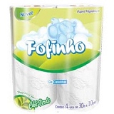 Papel Higiênico Folha Simples 30m FOFINHO Chá Verde com 4 Unidades