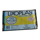 Saco para Lixo LIXOPLAS 100 Litros Preto com 5 Sacos