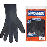 Luva Forrada de Latex Reforçada XG MUCAMBO Preta