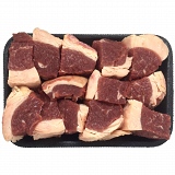 Carne Bovina Maçã do Peito em Cubos Embalagem 500g