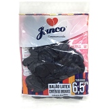 Balão Liso Preto Tamanho 6,5'' JUNCO Pacote com 50 Unidades