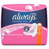 Absorvente ALWAYS Proteção Total Cobertura Suave com Abas 8 Unidades