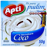Pó para Pudim APTI Sabor Artificial de Coco Caixa 50g