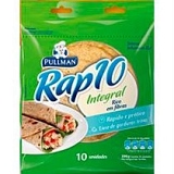 Pão Integral tipo Tortilha RAP10 Embalagem 330g Contém 10 Unidades