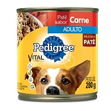 Petisco para Cães Adultos PEDIGREE Patê Sabor Carne Lata 280g