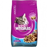 Ração para Gatos Adultos WHISKAS Sabor Peixe Embalagem 500g