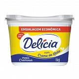 Margarina Cremosa com Sal DELÍCIA Pote 1Kg