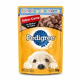 Petisco para Cães Filhotes PEDIGREE Sabor Carne ao Molho Sachê 100g