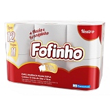 Papel Higiênico Folha Dupla 30m FOFINHO Neutro Leve 12 Pague 11