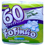 Papel Higiênico Folha Simples 60m FOFINHO Fragância de Chá Verde com 4 Unidades