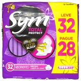 Absorvente SYM Total Protect Cobertura Suave com Abas Leve 32 Pague 28