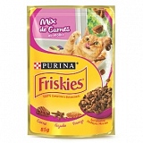 Petisco para Gatos Adultos FRISKIES Mix de Carnes ao Molho Embalagem 85g