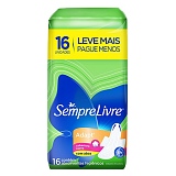 Absorvente SEMPRE LIVRE Adapt Cobertura Suave com Abas Leve 16 Pague 14