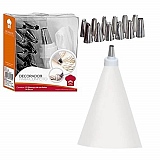 Decorador para Confeito ART HOUSE Contêm 1 Bisnaga de Confeitar e 12 Bicos