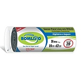 Saco para Lixo BOMLIXO 30 Litros Preto com 20 Sacos
