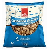 Castanha de Caju Torrada e Salgada FELIZ Embalagem 120g