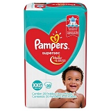 Fralda Descartável PAMPERS Supersec Tamanho XXG com 20 Unidades