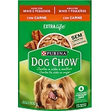 Petisco para Cães Adultos DOG CHOW Raças Pequenas Carne ao Molho Sachê 100g