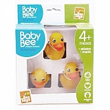 Patinho de Borracha Baby Bee BEE TOYS + 4 Meses 3 Peças Unidade