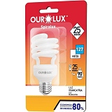 Lâmpada Branca OUROLUX Eletrônica Espiral 25W 127V 6400K Unidade