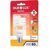 Lâmpada Branca OUROLUX Eletrônica Espiral 15W 220V 6400K Unidade