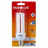 Lâmpada Branca OUROLUX Eletrônica Compacta 3U 20W 127V 6400K Unidade