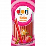 Tubo Recheado DORI Regaliz Morango 70g