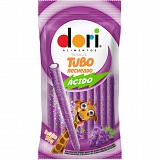 Tubo Recheado DORI Regaliz Ácido Uva 70g