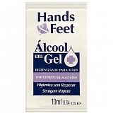 Álcool Higienizador em Gel HANDS AND FEET Com Aloe Vera Sachê 10ml