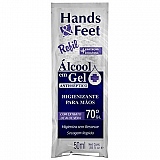 Álcool Higienizador em Gel HANDS AND FEET Com Aloe Vera Sachê 50ml