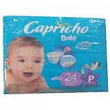 Fralda Descartável Jumbinho CAPRICHO Baby Tamanho P com 24 Unidades