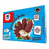 Picolé Fazendo Festa PERFETTO Coco com Cobertura de Chocolate Caixa 400g com 8 Unidades