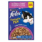 Petisco para Gatos Adultos Felix PURINA Fantastic Mix com Salmão & Carne 85g