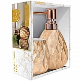 Kit Banheiro em Cerâmica e Plástico ART HOUSE Lux 1 Porta Sabonete Líquido 250ml + 1 Porta Escovas