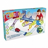 Pista Colorida de Carrinho Mini Cidade ART BRINK com Ponte 49 Peças Unidade